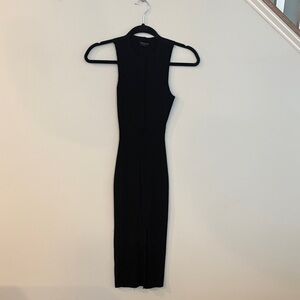Naked Wardrobe Classic Black Midi Dress